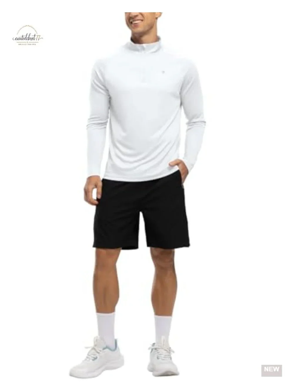 Men's Long Sleeve UPF 50+ Quarter Zip Quick Dry Sun Shirt